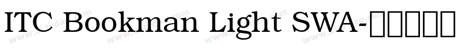 ITC Bookman Light SWA字体转换